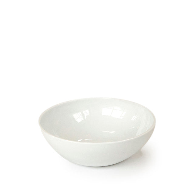 Tilt Medium White Ceramic Bowl