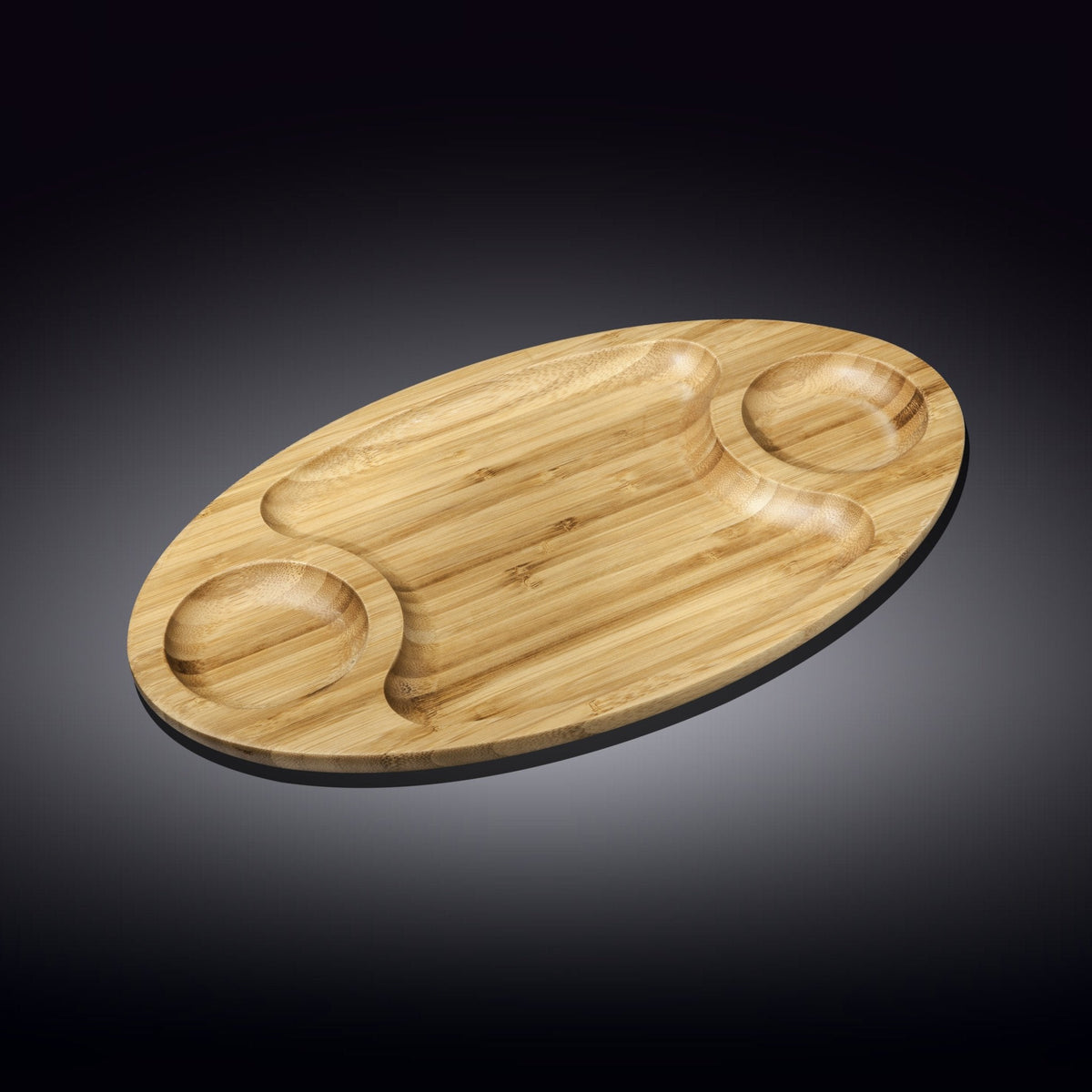 Wilmax Natural Bamboo 3 Section Platter 14" X 8" | 35.5 Cm X 20.5 Cm SKU: WL-771039/A