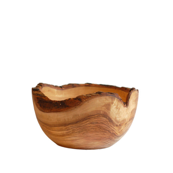 Large Olive Wood Rustic Bowl