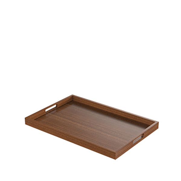 Mahogany Rectangular Modern Tray