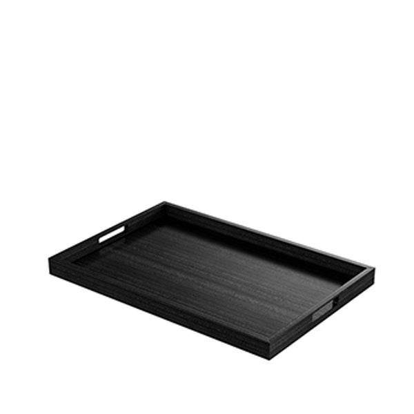 Black Rectangular Modern Tray