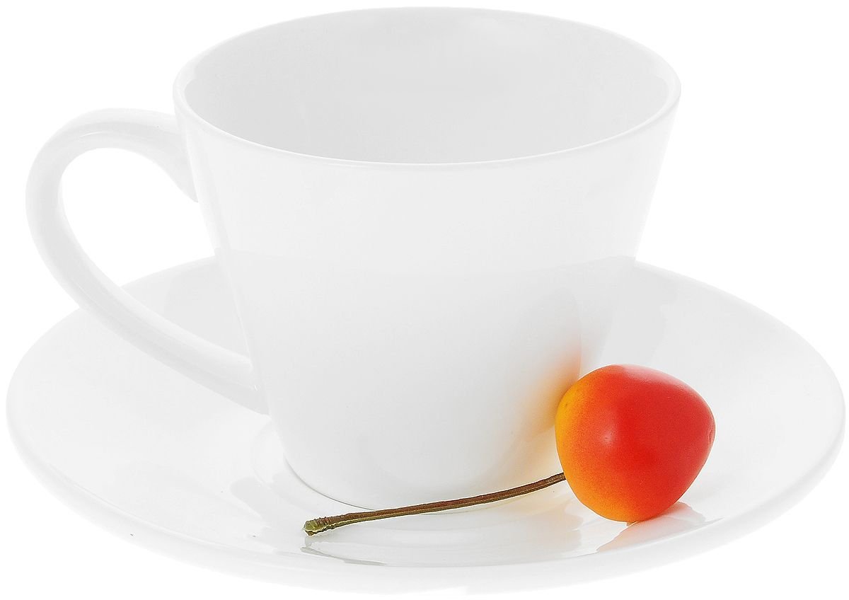 Wilmax Fine Porcelain 6 Oz | 180 Ml Tea Cup & Saucer SKU: WL-993004/AB
