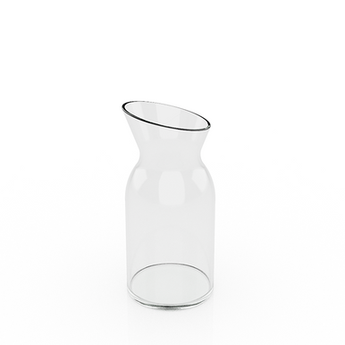 Tilt Medium Glass Carafe