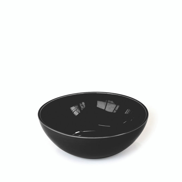 Tilt Large Black Ceramic Bowl