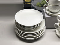 Wilmax HUGE 30 - Piece Kitchen Dinnerware Set, Plates, Dishes, Bowls, cups and saucers Service for 6 Pure European White. Wilmax Economy line SKU: WL-555082