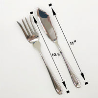 Wilmax Stainless Steel Fish Serving Knife And Serving Fork Two (2) Piece Serving Set Great For Entertaining SKU: WL-555053