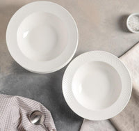 Wilmax Fine Porcelain Deep Plate 9" | 22.5 Cm Set Of 6 In Gift Box SKU: WL-880102/6C