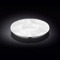 Wilmax Fine Porcelain Divided Round Dish 10" | 25.5 Cm SKU: WL-992019/A