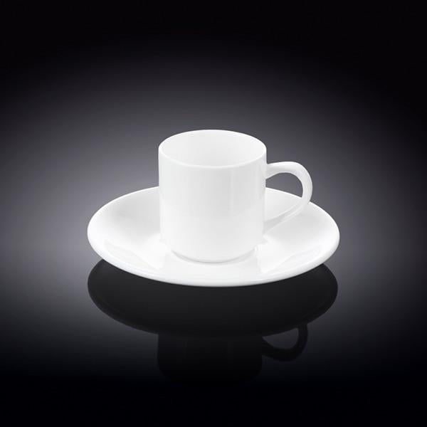 3 OZ | 90 ML COFFEE CUP & SAUCER - WILMAX PORCELAIN WILMAX