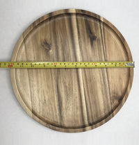 ZavisGreen Acacia round Plate  Platter 12" Diameter SKU: ZG-660012