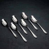 High Polish Stainless Steel Dinner Spoon 8" | 21 Cm Set Of 6  In Colour Box WL-999102/6C