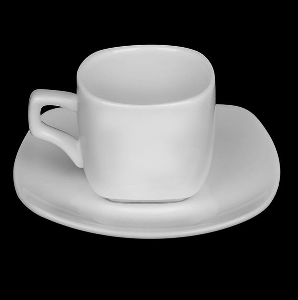 Wilmax Fine Porcelain 3 Oz | 90 Ml Coffee Cup & Saucer SKU: WL-993041/AB
