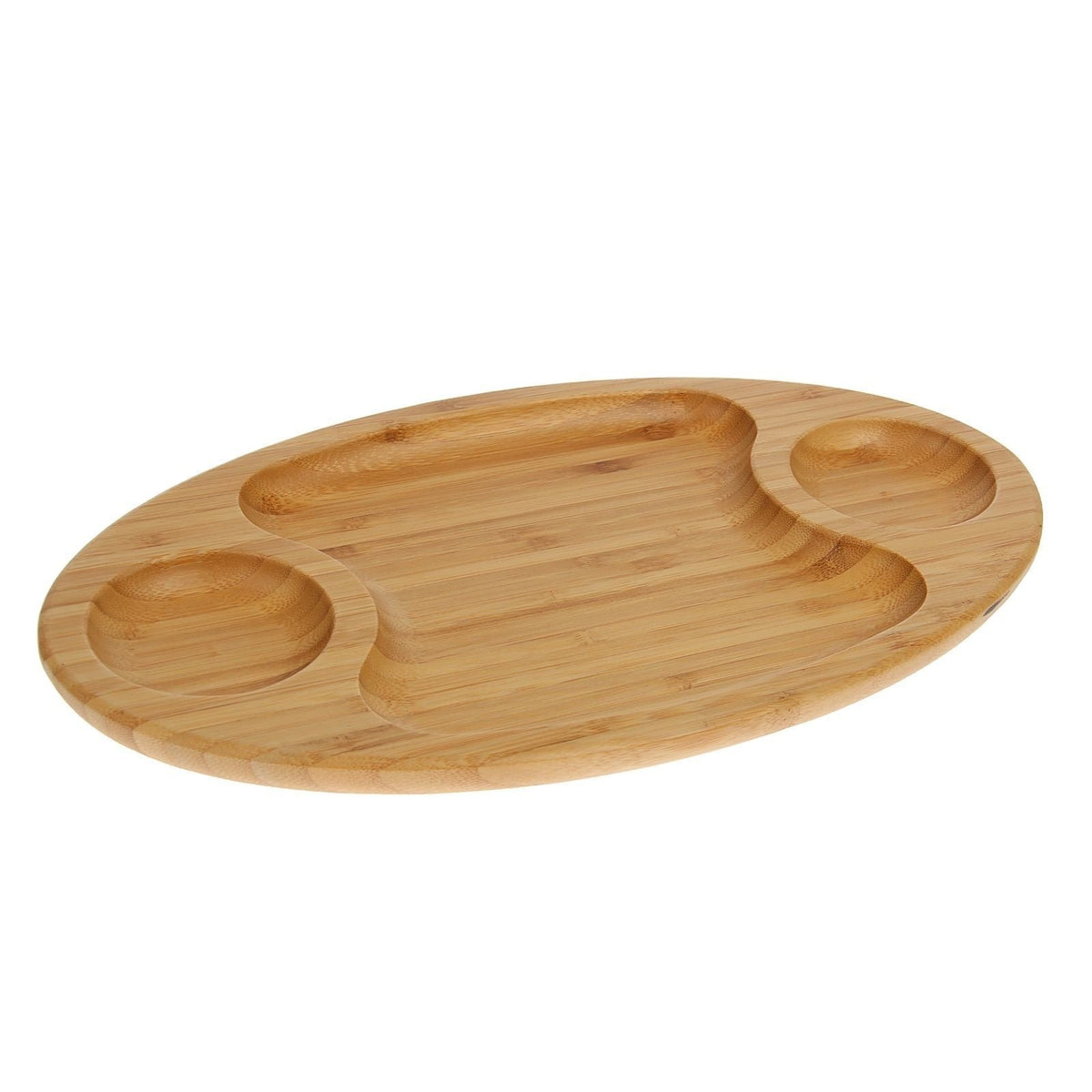 Wilmax Natural Bamboo 3 Section Platter 14" X 8" | 35.5 Cm X 20.5 Cm SKU: WL-771039/A