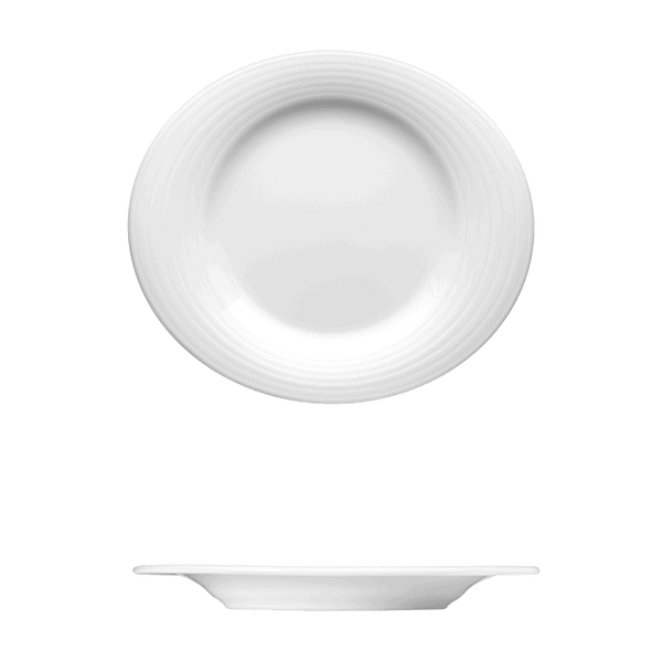 Oval Deep Plate | Catalog Number: 010 0006 | Dimensions: 11 5/8 x 10 1/2 in (30 x 26 cm) 13 fl oz (390 ml)