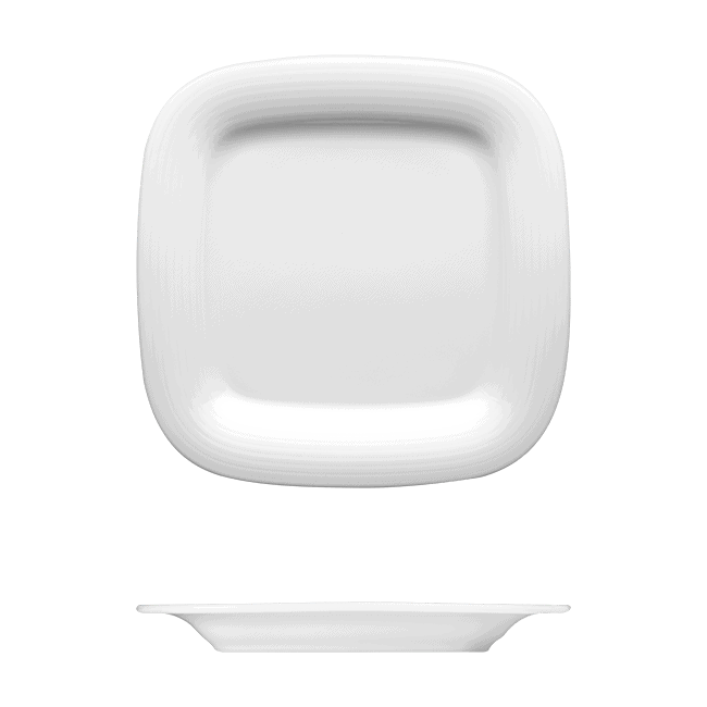 Square Plate | Catalog Number: 010 0021 | Dimensions: 9 1/4 in (24 cm)