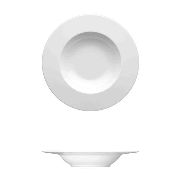 Deep Round Plate | Catalog Number: 046 0025 | Dimensions: 9 7/8 in (25 cm) 10 fl oz (295 ml)