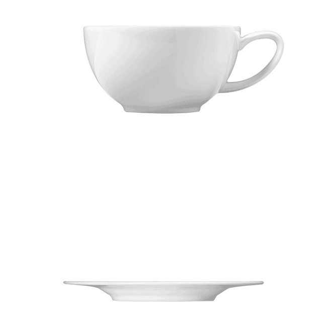 Cup || Saucer | Catalog Number: 045 0191 | Dimensions: 8 fl oz (265 ml) || Catalog Number: 046 0182 | Dimensions: 7 1/8 in (18 cm)